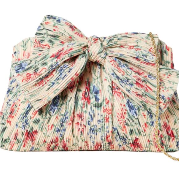 Loeffler Randall Handbags - Loeffler Randall Small Pleated Bow Clutch